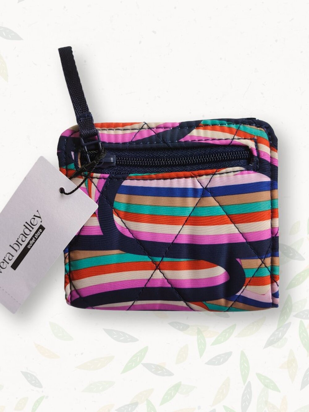 Vera Bradley Small Essential Wallet - Retro Ribbons NWT